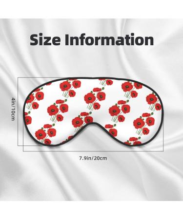 Sleep Mask Eye for Men & Women | Reusable Soft Blackout Covers for Travel & Better Sleep - Poppy Flowers - Buy Online on GoSupps.com