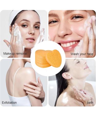 2024 Kojic Acid & Turmeric Cleansing Pads | Heart Shape Facial Sponges for Exfoliating & Makeup Removal (100PCS Purple) - International Shipping Available - Buy Online on GoSupps.com