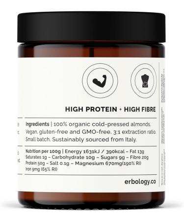 100% Organic Almond Milk Base 90g - Cold-pressed from Small-batch Fresh Almonds - Straight from Farm in Italy - Non-GMO - Recyclable Glass Bottle - Buy Online on GoSupps.com
