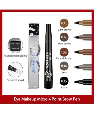 2024 Magic Eyebrow Pencil - 3D Waterproof Microblading Contouring Pen Natural Stroke Dark Brown - Buy Online on GoSupps.com