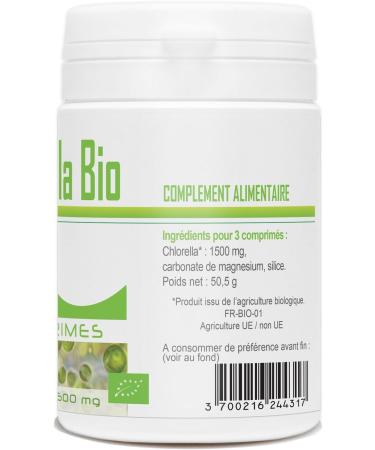 Organic Chlorella - 500 mg - 100 tablets - Buy Online on GoSupps.com