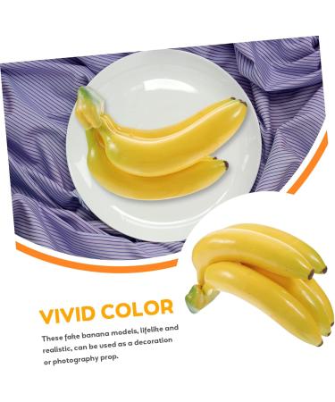 Alipis 3pcs Simulated Banana Vegetable Banana Artificial Yellow Bananas Artificial Banana Model Realistic Bananas Photography Props Fake Toy False Banana Decor Ornaments Household Foam As Shownx3pcs 18.5X10CMx3pcs - Buy Online on GoSupps.com