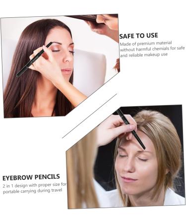 Beatifufu 3pcs Long Lasting Eyebrow Pencils Double Head Eyebrow Pencil Eyebrow Pencil Brush Chocolate - Buy Online on GoSupps.com