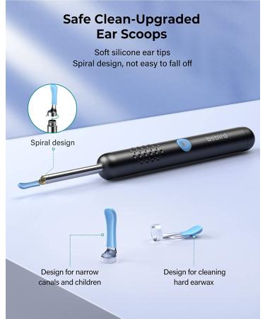 BEBIRD R1 Ear Wax Removal Tool with 1080P Otoscope, 2 Silicone Ear Scoops, 6 LED Lights, Compatible with All Mobile Phones - Black - Buy Online on GoSupps.com
