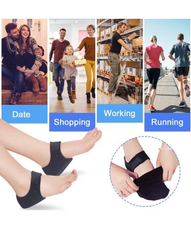 PORON Heel Cups for Heel Pain & Plantar Fasciitis - Made in USA, Heel Sleeves for Spurs, Sports Injuries & Tendinitis - Heel Cushion Pads for Men & Women (Size W 5-6, Black) - Buy Online on GoSupps.com