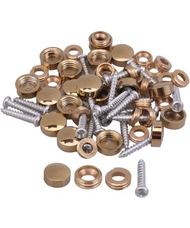 20pcs Fitting Parts Metal 10mm Diameter Gold Screw Cap Mirror Nails Decoration Lid - Buy Online on GoSupps.com