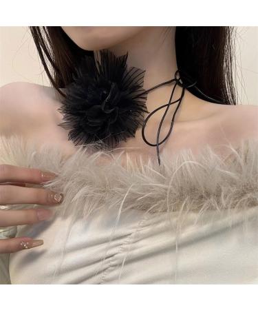Shop Oralgo's 3D Flower Choker Necklace - Fashionable Artificial Collarbone Jewelry for Weddings & Parties - Buy Online on GoSupps.com