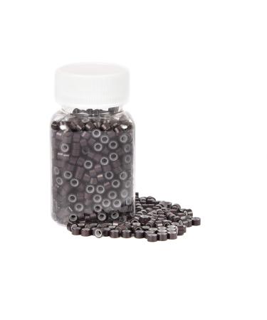 1000Pcs Premium Silicone Micro Link Rings 5mm Lined Beads for I Tip Hair Extensions (1000Pcs  Dark Brown) 1000 Count (Pack of 1) Dark Brown - Buy Online on GoSupps.com