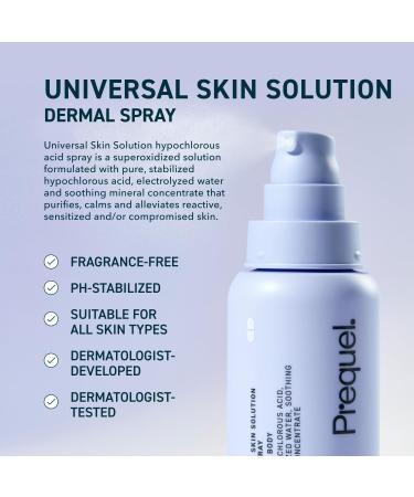 Prequel Skin Universal Skin Solution Hypochlorous Acid Spray for Face and Body. Fine Mist HOCL Facial Cleanser and Dermal Spray with Minerals & Electrolyzed Water - pH-Stabilized Care. 4oz - Buy Online on GoSupps.com
