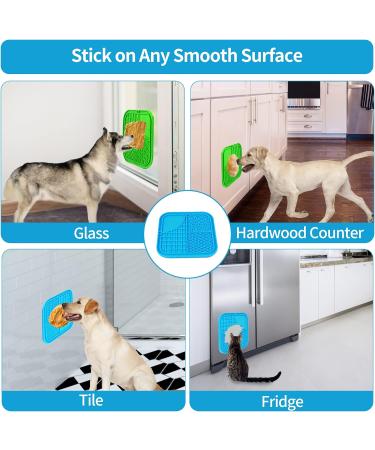 Bikirin Licky Mats for Dogs 2 Pack Dog Lick Mats with Suction Cup for Boredom and Anxiety Relief Slow Feeding Lick Mats for Dogs with 1 Spatula Perfect for Bathing Grooming and Training (BPA-free) - Buy Online on GoSupps.com