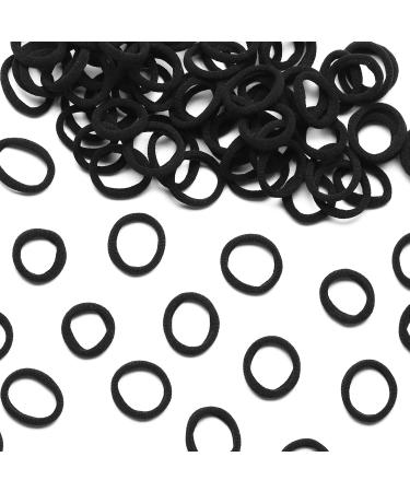 WANBY Mini Black Hair Ties - 100 Pack Soft Seamless Hair Bands for Girls and Toddlers - Buy Online on GoSupps.com