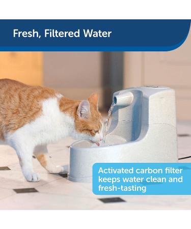PetSafe Drinkwell Mini Pet Fountain for Cats & Small Dogs - Water Filter Included - Flowing Dispenser Encourages Hydration - Adjustable Knob Enables Water Flow Customization - Perfect for Small Spaces - Buy Online on GoSupps.com