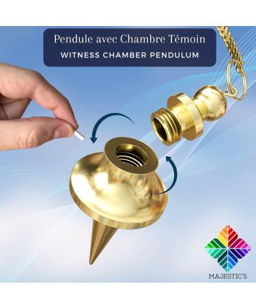 Buy Egyptian Radiesthesia Pendulum Trouvier - Brass Esoteric/Oracle Pendulum for Geobiology & Mood - 27g Gold Travel Magnetizer - Buy Online on GoSupps.com