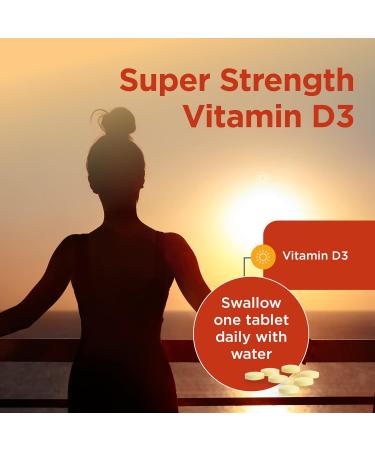 Healthspan Super Strength Vitamin D3 1000iu | Immune, Bone, Teeth & Muscle Health | Vegetarian | 240 Tablets - Buy Online on GoSupps.com