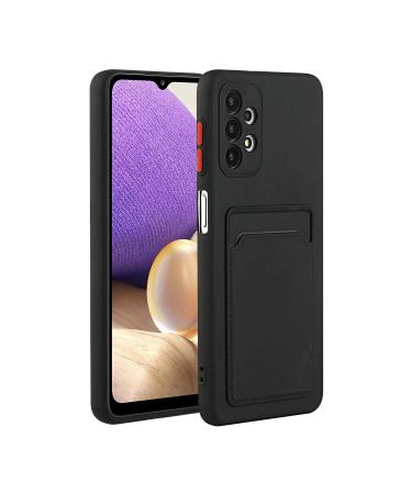 Tivenfezk Nadoli Silicone Case for Samsung Galaxy A33 5G Ultra thin shockproof scratch -resistant Wallet soft TPU protective cover Cell phone case with credit card holder Samsung Galaxy A33 5g black