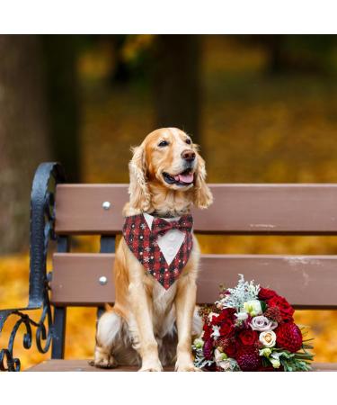 Maustlie Dog Hill Cloth Christmas Bandana - Adjustable Smoking Suit for Pets - Perfect for Weddings Birthdays Halloween & Christmas - Snowflakes Design - Buy Online on GoSupps.com