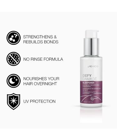 Joico Defy Damage Sleepover Nourishing Treatment | Strengthen Bonds, Reduce Breakage, and Smooth Hair | No Rinse Formula with Arginine & Keratin | 3.38 Fl Oz - Buy Online on GoSupps.com