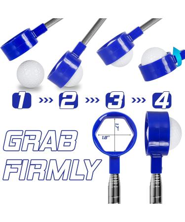 Melanther 9ft Golf Ball Retriever with Stainless Steel Shaft and Towel - Telescopic Tool for Water Retrieval | Golf Accessories and Gift - Buy Online on GoSupps.com