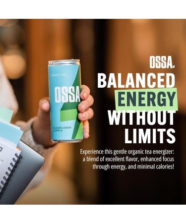  OSSA OSSA Elderflower Apple Energy Tea (24 x 250 ml) Refreshing Guayusa-Infused Boost Packed with Antioxidants for Natural Energy & Wellness - Buy Online on GoSupps.com