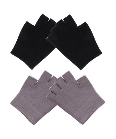 minkissy 6 Pairs Half Finger Moisturizing Gloves Sleeping Gloves Essential Oil Gloves Lotion Gloves Overnight Touch Screen Gloves Moisturizing Gloves for Women Apparel Gel Spa Miss