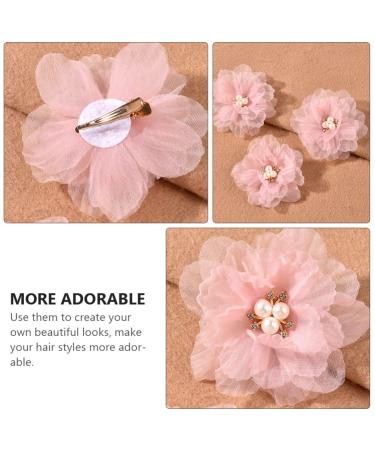 3-Piece Pearl Hairpin Set | Fabric Barrettes for Girls | Pink Hair Accessories - Shop Internationally - Buy Online on GoSupps.com