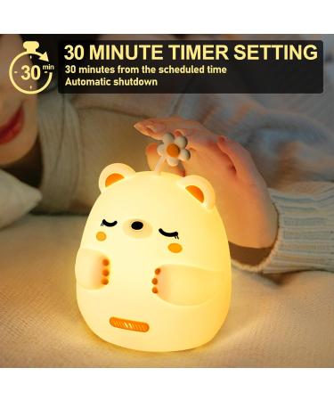 LED Night Light for Kids - Dimmable Silicone Bedside Lamp with Timer & Remote Control - Perfect Baby Room Lighting - Buy Online on GoSupps.com