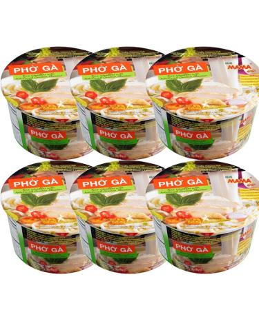 MAMA PHO GA Instant Chicken Flavour Rice Noodle Bowl Noodles Soup 65g (6 Bowls) - Buy Online on GoSupps.com