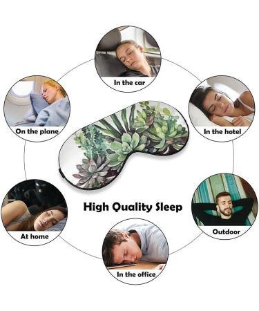 Succulent Sleep Eye Mask for Women Men - Elastic Strap for Sleep, Travel, Nap - Buy Online on GoSupps.com