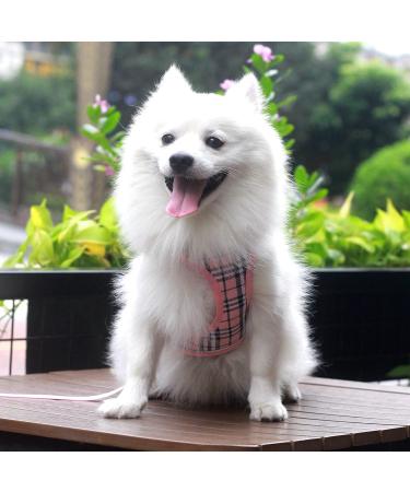 Suredoo Reflective Dog Harness with Leash for Small & Medium Dogs | Breathable & Adjustable Pink Checkered XL - Buy Online on GoSupps.com