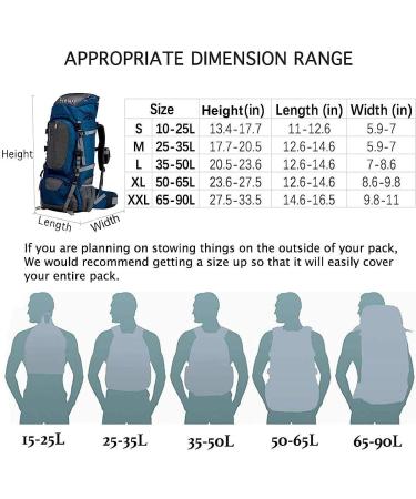 Frelaxy Hi-Visibility Waterproof Backpack Rain Cover - Black (M) | 100% Waterproof, Ultralight, Reflective Strip | Ideal for Hiking, Camping, Biking | Fits 25L-35L Backpacks - Buy Online on GoSupps.com