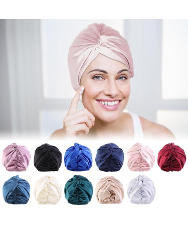100% Mulberry Silk Women's Night Hat | Soft Adjustable Double Layer Bonnet for Hair Care | Luxurious Purple Sleeping Hat & Shower Hood - Buy Online on GoSupps.com