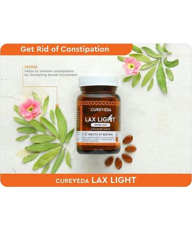 Cureveda Herbal Lax Light Senna Leaf 30 Tablets - Natural Constipation Relief - Buy Online on GoSupps.com