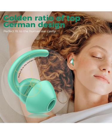 Buy Ear Plugs for Sleeping - Reusable Silicone Noise Cancelling Earplugs (2 Pairs) | Sound Blocking for Sleep Travel Study - Medium Green - Buy Online on GoSupps.com