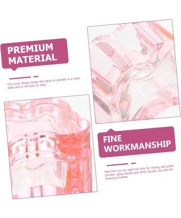 minkissy multi-function manicure cup glass nail dish cups with lids nail dish bowl with lids nail dish for acrylic nails glass nail art cup nail cups crystal glass Accessories 7x5.6cm Pink - Buy Online on GoSupps.com