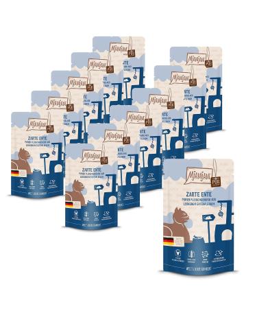 Mjamjam - Premium wet food for cats - squeeze - pure meat enjoyment - delicate duck pure 12 -pack (12 x 125 g) grain free with extra meat duck 125 g (12 pack) - Buy Online on GoSupps.com