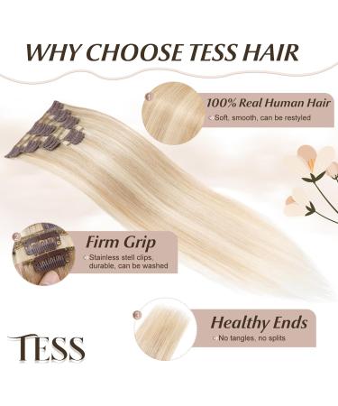 Blonde Clip in Hair Extensions Real Human Hair 10 Inch 50g Hair Extensions Clip in 8 Pieces Clip in Hair Extensions - Buy Online on GoSupps.com