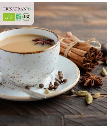  FRISAFRAN FRISAFRAN | Organic Pyramid Cinnamon Black Tea 30 units | 60g | Black Tea | Black Tea Bags | Natural Antioxidant & Energizer | Decaffeinated Tea | Cinnamon Tea | No Additives - Buy Online on GoSupps.com