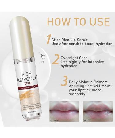 Peel Shot Glow Rice Lip Oil White Rice Black Rice Lip Scrub Gentle Soft Exfoliating Lip Exfoliator Hydrating Formula Lip Skin Remover For All Skin Types Moisturizing Nourishing Lip Care 1 Count (Pack of 1) White - Buy Online on GoSupps.com