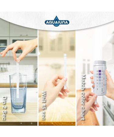 Aqualuna Water Hardness Test Kit - Fast and Accurate Testing for Dishwasher Drinking Water Pool and Aquarium - 100 Strips Hard Water Test Kit at 0-425ppm - Maintain Water Quality - Buy Online on GoSupps.com