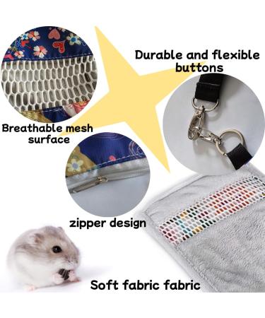 Little Bean Sugar Glider Hammock Bonding Pouch: Small Waterproof Pocket for Rat, Hedgehog - Soft Nest Bed Hideout, Blue - Buy Online on GoSupps.com