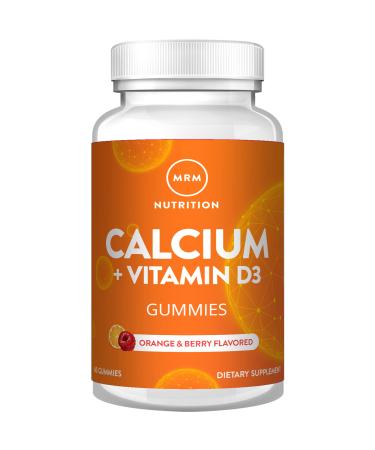 MRM Nutrition Calcium + Vitamin D3 Gummies | 500 mg of Calcium & 1 000 IU of Vitamin D3 per Serving | Bone & Teeth Support* | Natural Orange & Berry Flavored | Non-GMO + Gluten Free | 30 Servings