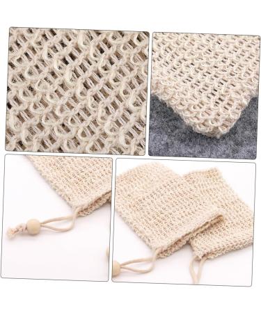 Baluue 8 Pcs Cotton Linen Soap Bag Bar Soap Pouch Soap Net Soap Exfoliating Pouch Bar Soap Bag Khaki 14x9.5cmx2pcs Khakix2pcs - Buy Online on GoSupps.com