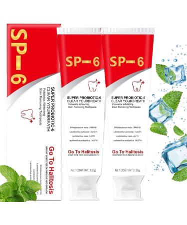 2PCS Sp-6 Ultra Whitening Toothpaste SP 6 Ultra Whitening Sp-6 Probiotics Whitening Toothpaste SP-6 Toothpaste Sp-6 Ultra