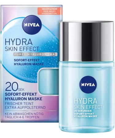 NIVEA Hydra Skin Effect 20 sec instant effect hyaluronic mask 100 ml facial mask to prepare for day and night care mask with pure hyaluronic acid HA 101 g (1 pack) - Buy Online on GoSupps.com