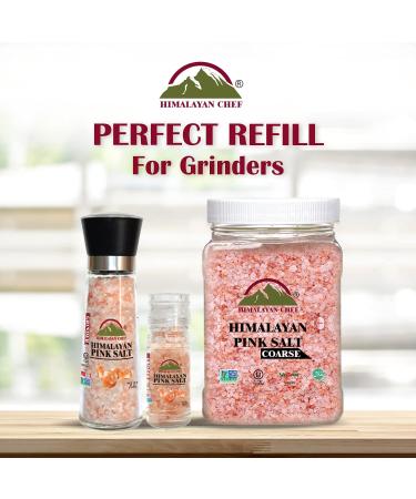 Himalayan Chef Pink Himalayan Salt Coarse Grain Refill Grinders 5 lb - 2 Count Plastic Jar (Pack of 2) - 10 lbs Total - Buy Online on GoSupps.com