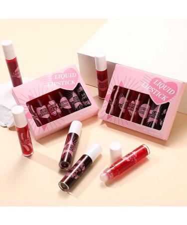 Non-Sticky Lip Gloss | Liquid Lipstick | 6 Shades Roll-On Moisturizing for Women and Girls - Everyday Wear Travel Beach Night Out Weekend - Buy Online on GoSupps.com