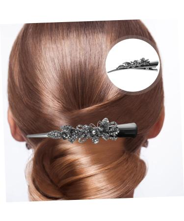 minkissy alligator hair clips rhinestone hair clips glitter hair clips hair bling hair clips for styling bill clips hair crystal duckbill clip alligator clip hairpin headgear Metal - Buy Online on GoSupps.com