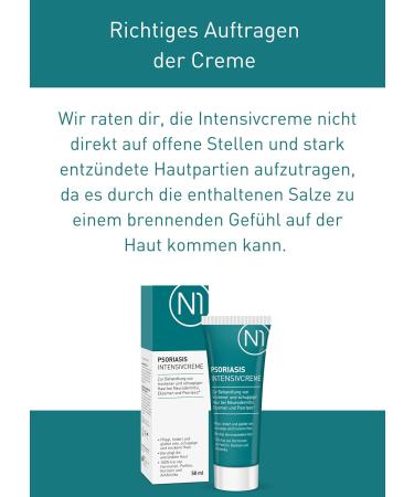 N1 Psoriasis Intensive Cream 100ml - Soothing Eczema & Neurodermatitis Treatment for Red Scaly Inflamed Skin - Relieves & Smoothes Dry Skin (1 Pack) - Buy Online on GoSupps.com