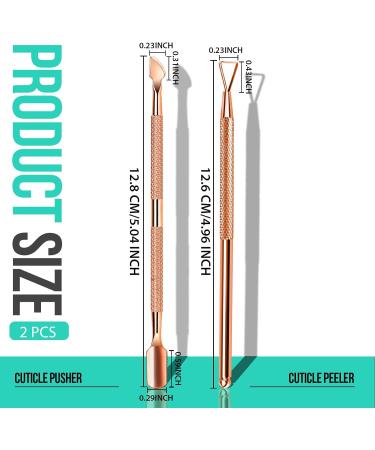 FANDAMEI UV Gel Nail Polish Remover Kit - Cuticle Pusher & Gel Polish Scraper Set for Manicure Pedicure - Dual Head Nail Scraper in Rose Gold - Buy Online on GoSupps.com