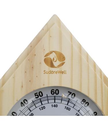 SudoreWell Sauna Climate Meter | Pine Wood Thermometer & Hygrometer for Perfect Humidity Control - Buy Online on GoSupps.com